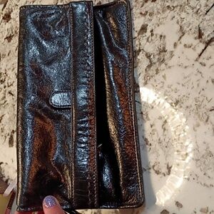 HOBO Black Leather Wristlet